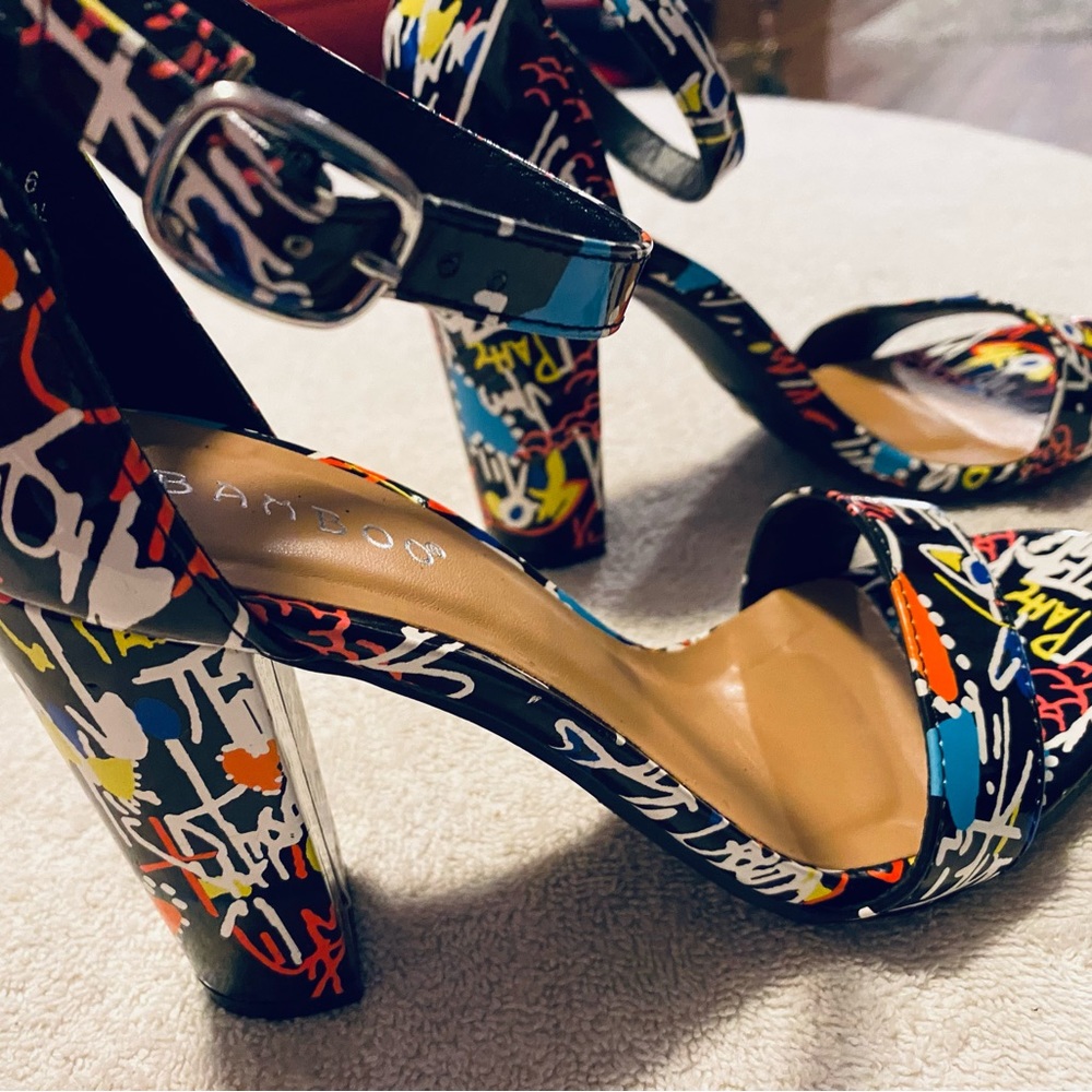 Brand New Unique Heels By BAMBOO - Size 6 - Heel Height Is 4 Inches - box 9